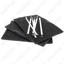 Filtro de carbón vegetal, juego de 3 (305x215 mm)