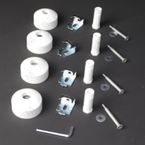 Kit staffa a parete corta bianca, 098895