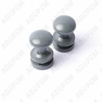 Gancio per cappotto x2 grigio grafite, 094186