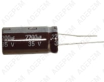 2200µf condensador radial 105° 16x25mm