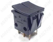 Interruptor doble negro m/a