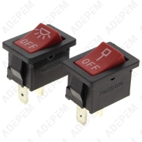 Interruptores rojo y negro