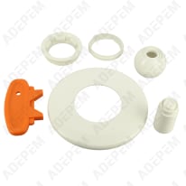 Rótula + asiento + tuerca + tapa para descarga Multiflow 00295/00330 4402040301