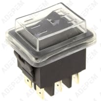 Interruptor protegido negro de 6 polos