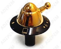 Pomo del termostato negro/dorado