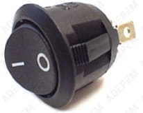 Interruptor negro de 2 polos