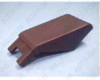 Tapa final, recta, negra