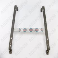 Staffa a parete grigia + serrature, 083309