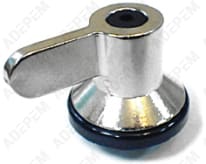 Rubinetto del gas con manopola nera/cromata 694975695