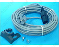 Cable gris de 10 m con pinzas