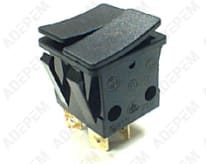 Interruptor doble 4 terminales negro