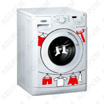 Pegatina lavadora modelo tendedero