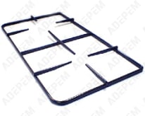 Parrilla de hierro fundido con 2 quemadores, 73x3945