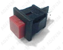 Roter Schalter 2 Kabelschuhe Druckknopf