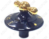 Pomo del horno dorado/negro