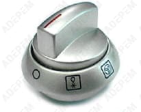 Bouton four gris