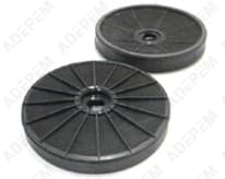 Filtro de carbón redondo, juego de 2 dkf7