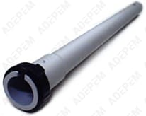 Tubo in alluminio con anello di bloccaggio