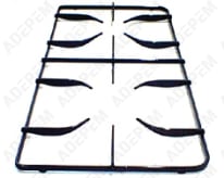 Parrilla de hierro fundido con 2 quemadores