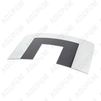 Bandeau en verre transparent incurvé 900x500mm 80939960