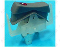 Interruptor gris de 3 polos con LED rojo