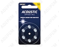 Batteria per apparecchi acustici pr70/10, confezione da 6 pezzi