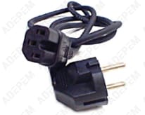 Cable de alimentación negro de 1 metro