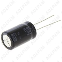Condensador 680µf 35v radial 12x25mm