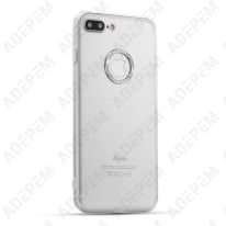 carcasa iphone 7/8 bump cristal plata