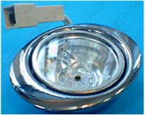 Faretto + lampadina alogena 12v 20w