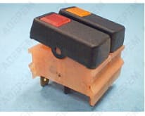 Doble interruptor negro con indicadores luminosos