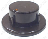 Botón plano marrón 9h