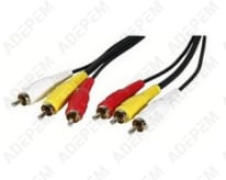 cable 3 rca macho / 3 rca macho 2m