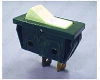 Interruptor de impulsos blanco de 2 polos