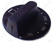 Pomo del termostato 12h negro