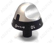 Botón temporizador negro y gris