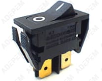 Interruptor negro de 4 polos