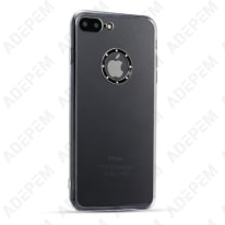 iphone 7/8 negro bump carcasa de cristal