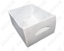 Cubo de verduras blanco