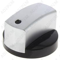 Botón de las 12 en negro y plateado