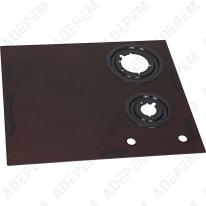Dessus verre de table de cuisson noir 590x520mm 140249950019