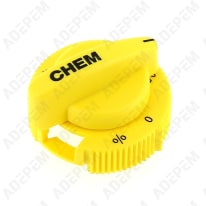 Botón químico amarillo