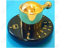 Pomo del horno dorado y negro