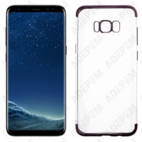 Cover trasparente nera samsung s8