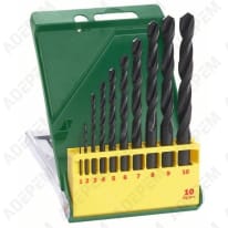 Juego de 10 brocas hss laminadas