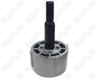 Pie plateado ajustable