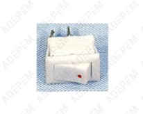 Interruptor blanco de encendido/apagado de 2 polos