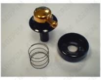 Botón del quemador de las 9 en negro y dorado