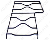 Parrilla de hierro fundido con 2 quemadores, derecha