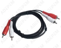 Cable 2 rca macho / 2 rca macho 1,50m